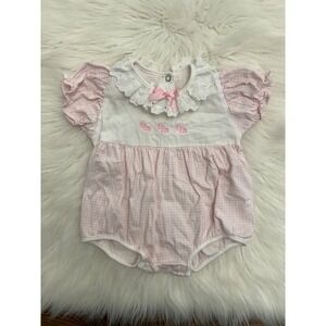 Vintage Carters pink‎ cherry bubble size 0/3m EUC